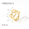 Vintage Stainless Steel Open Cuff Rings Simple Luxury Fashion Accessory DJ6365-7-1