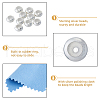 FIBLOOM 10Pcs Rondelle 925 Sterling Silver Rondelle Beads STER-FI0001-01-4