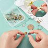 CHGCRAFT 24Pcs 6 Style Stainless Steel Open Cuff Finger Ring Finding FIND-CA0004-44-3