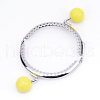 Iron Purse Frame Handle with Solid Color Acrylic Beads FIND-Q038P-D10-3