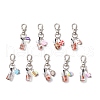 Handmade Polymer Clay & Glass Drink Pendant Decorations HJEW-JM03340-2