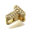 Brass Micro Pave Cubic Zirconia Letter Multi-Strand Links KK-D295-32G-20-2