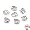 Anti-Tarnish Rhodium Plated 925 Sterling Silver Ice Pick Pinch Bails STER-Z001-016A-P-4