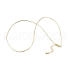 Brass Snake Chains Necklaces for Women NJEW-D302-14G-3