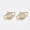 Brass Micro Pave Cubic Zirconia Pendants KK-T038-513G-1