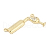 Brass Micro Pave Cubic Zirconia Pendants KK-G522-48G-3