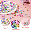  Jewelry 800Pcs 8 Colors Opaque Acrylic Beads MACR-PJ0001-05-5