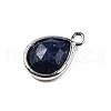 Natural Dyed Lapis Lazuli Faceted Pendants G-U019-05P-07-2