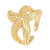 Ocean Theme Brass Cuff Rings RJEW-C135-01G-13-4