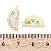 Brass Micro Pave Clear Cubic Zirconia Stud Earrings EJEW-Q015-15G-5