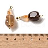 Natural Agate Connector Charms FIND-C046-15G-3