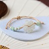 Ceramic Round Beads Braided Beads Bracelets WG31ACA-01-1