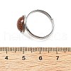Half Round Synthetic Goldstone Finger Rings RJEW-M062-01P-27-3