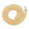 Frosted Spray Painted Glass Beads Strands GLAA-N035-03A-C08-2