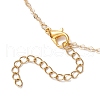 Summer Beach Handmade Porcelain Shell Shaped Pendant Brass & ABS Plastic Imitation Pearl Link Chain Necklaces NJEW-JN05272-6