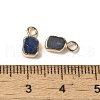 Dyed & Heated Natural Blue Aventurine Rectangle Charms G-Q169-07G-07-3