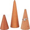 BeechWood Jewelry Ring Display Holder ODIS-WH0007-58-1