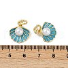 Brass Enamel Pendants KK-R230-06G-3