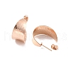 Ion Plating(IP) 304 Stainless Steel Chunky C-shape Stud Earrings EJEW-P198-07RG-2
