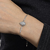 Elegant Brass Teardrop Link Bracelets DG0547-2-1