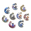 27Pcs 9 Styles Alloy Printed Pendants PALLOY-CJ0002-53-7