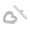 Brass Micro Pave Clear Cubic Zirconia Toggle Clasps KK-K391-07P-3