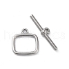 Non-Tarnish 304 Stainless Steel Toggle Clasps STAS-A092-07P-1