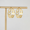 Simple Stainless Steel Cuban Link Hoop Earrings WG5268-5