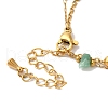 Summer Beach Nuggets Natural Agate(Dyed & Heated) Multi-Strand Anklets BJEW-P326-07D-G-3