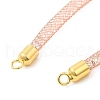 Brass Mesh Chain Link Bracelet Making DIY-B066-01G-02-2