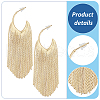 ANATTASOUL 2 Pairs 2 Colors Alloy Tassel Stud Earrings EJEW-AN0004-75-3