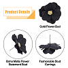 FIBLOOM 10 Pairs 10 Style Alloy 3D Flower Stud Earrings EJEW-FI0001-92-4