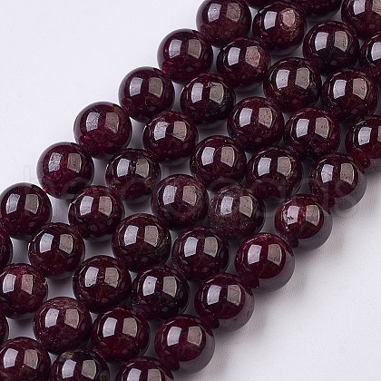 Natural Garnet Beads Strands X-G-J376-37-8mm-1