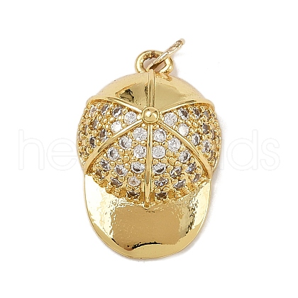 Brass Micro Pave Cubic Zirconia Pendants KK-S526-10G-A-1