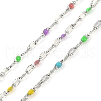 Brass Dapped Chains AJEW-Q153-03P-03-1