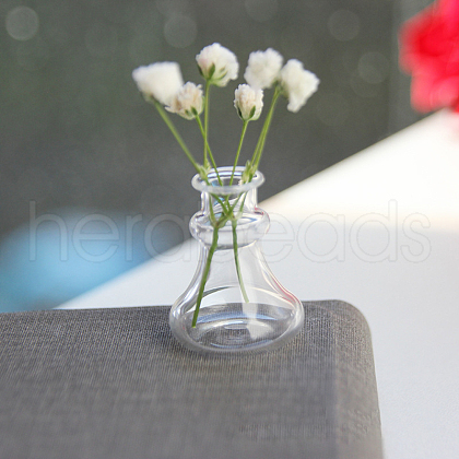 Transparent Miniature Glass Vase Bottles BOTT-PW0006-04L-1
