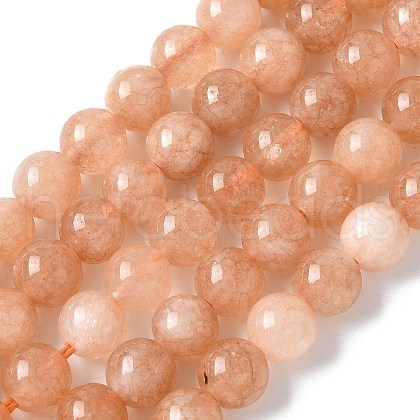 Natural White Jade Beads Strands X-G-F364-11-6mm-2-1