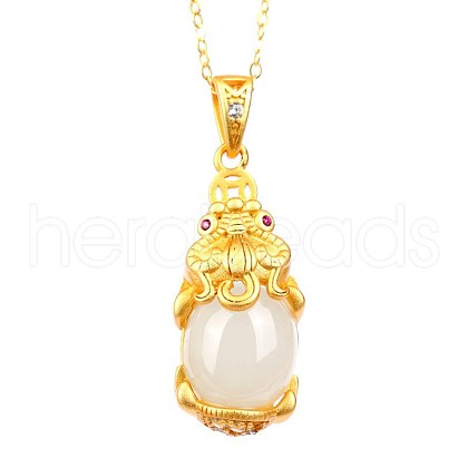 Natural Hetian Jade Pendants STER-BB71730-A-1