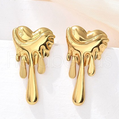 304 Stainless Steel Stud Earrings for Women EJEW-U047-01G-1