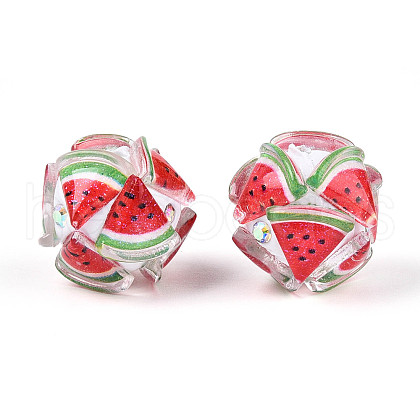 Fruit Round Resin Beads RESI-T059-03E-1