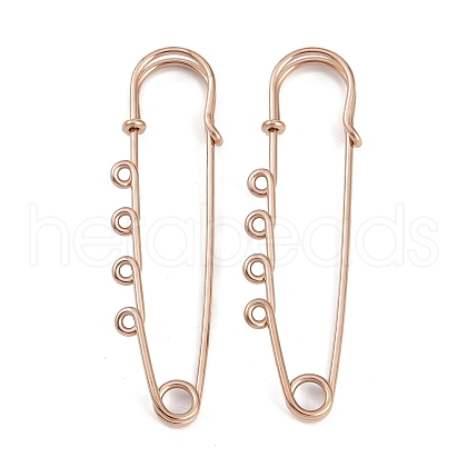 Ion Plating(IP) 304 Stainless Steel Safety Pins Brooch Findings STAS-K252-05B-RG-1
