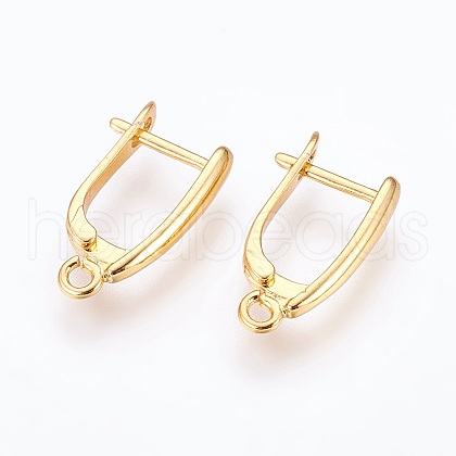 Brass Hoop Earring Findings ZIRC-F088-055G-1