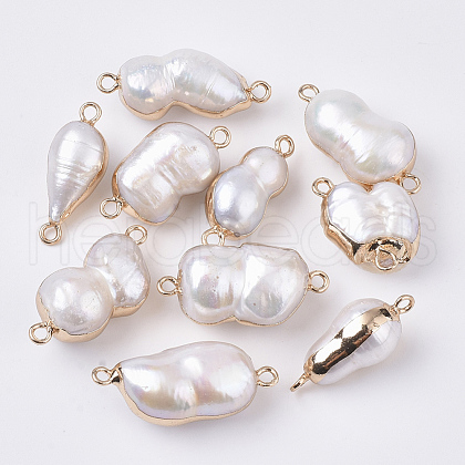 atural Cultured Freshwater Pearl Links connectors BSHE-N008-02B-1