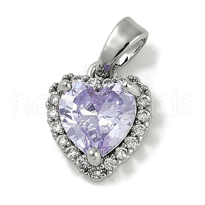 Brass Micro Pave Cubic Zirconia Charms KK-P283-24P-1