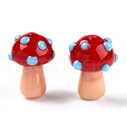 Handmade Lampwork Beads Strands LAMP-N024-09J-1