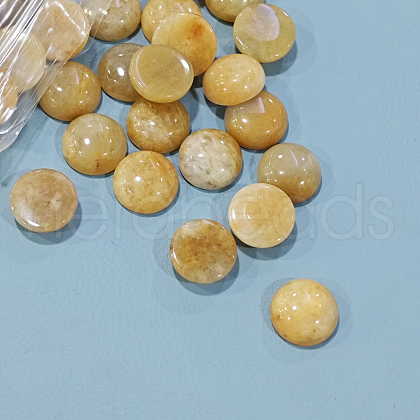 Natural Topaz Jade Cabochons X-G-P393-R35-12mm-1