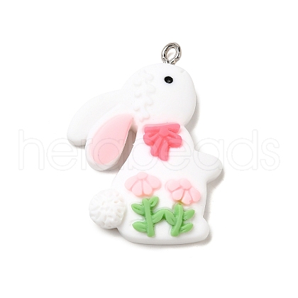 Opaque Resin Pendants RESI-V0003-02B-1