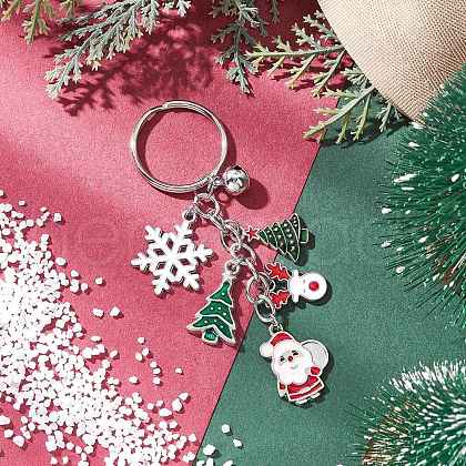 Alloy Enamel Brass Bell Keychains KEYC-TA00039-1