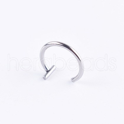 Anti-Tarnish Stainless Steel 18 Gauge Fake Lip Rings Piercing Jewelry WG218DE-01-1