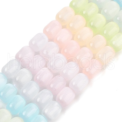 Macaron Color Natural Selenite Beads Strands G-F750-D01-1